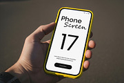 Hand Holding Smartphone Screen Mock, an Android Mockup by graphypix (Thumbnail 1 of 4)