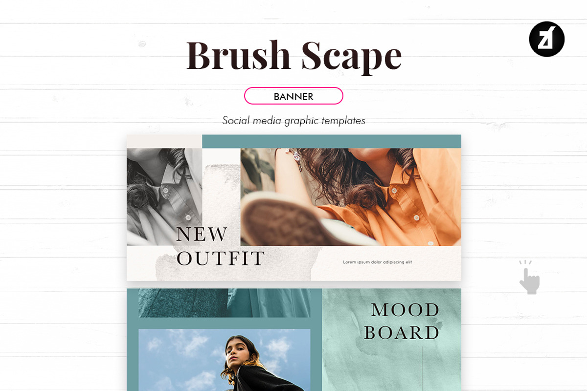 Brush scape social media graphic, a Social Media Template by Chanut is industries (Photo 10 of 11)