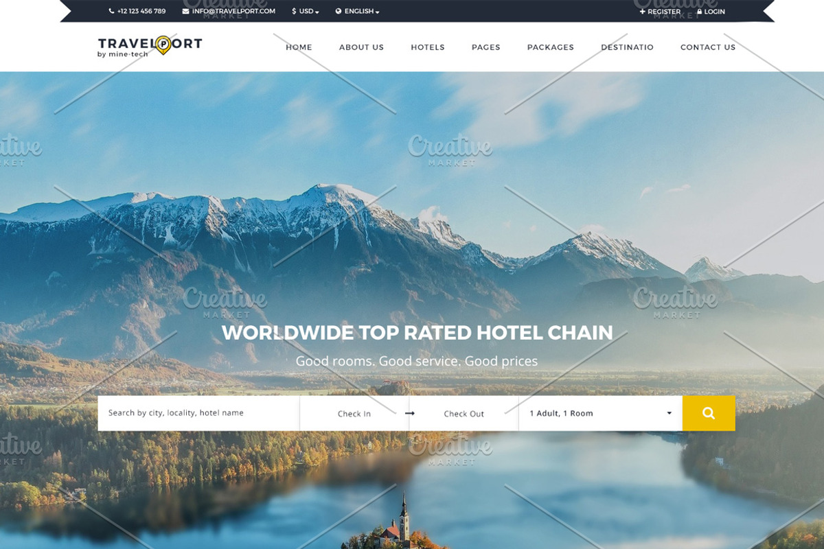 Travel & Hotel Responsive HTML, a HTML Template by mine-tech