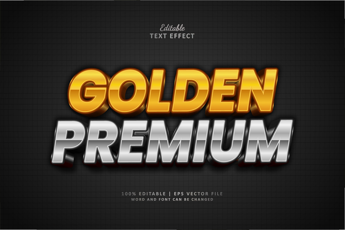 Text Effect Golden Premium, a Layer Style Add-On by Navy Graphic (Photo 1 of 2)