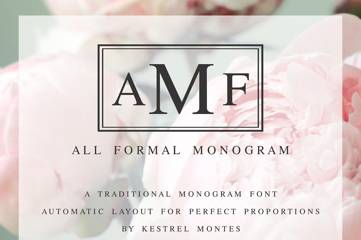 All Formal Monogram Plus Borders, a Serif Font by INKMETHIS (Photo 1 of 4)
