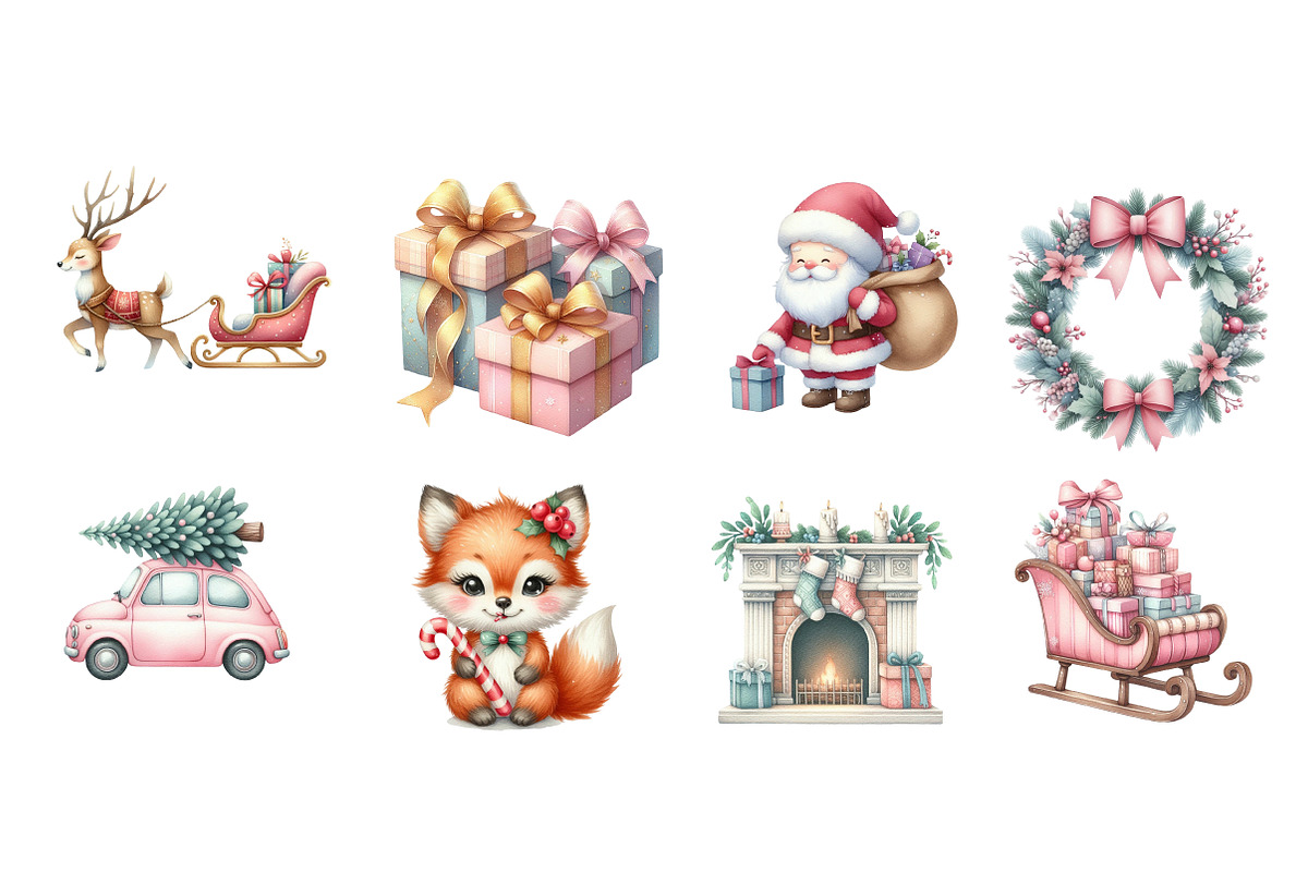 Cute Christmas clipart, an Illustration by Designworld (Photo 5 of 6)