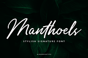Manthoels - Stylish Signature, a Handwritten Font by Almarkhatype (Thumbnail 1 of 12)