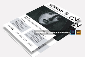 Minimalist Gothic CV & Resume