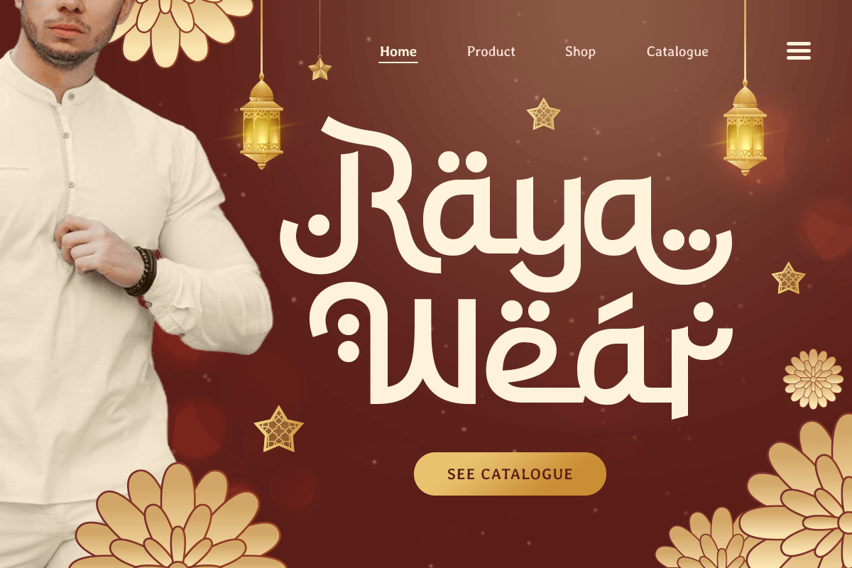 Barakah - Arabic Style Display Font, a Symbol Font by TokoPress (Photo 7 of 15)