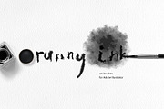 Runny Ink Brushes for Illustrator, a Brush Add-On by Mazheika Store (Thumbnail 1 of 7)