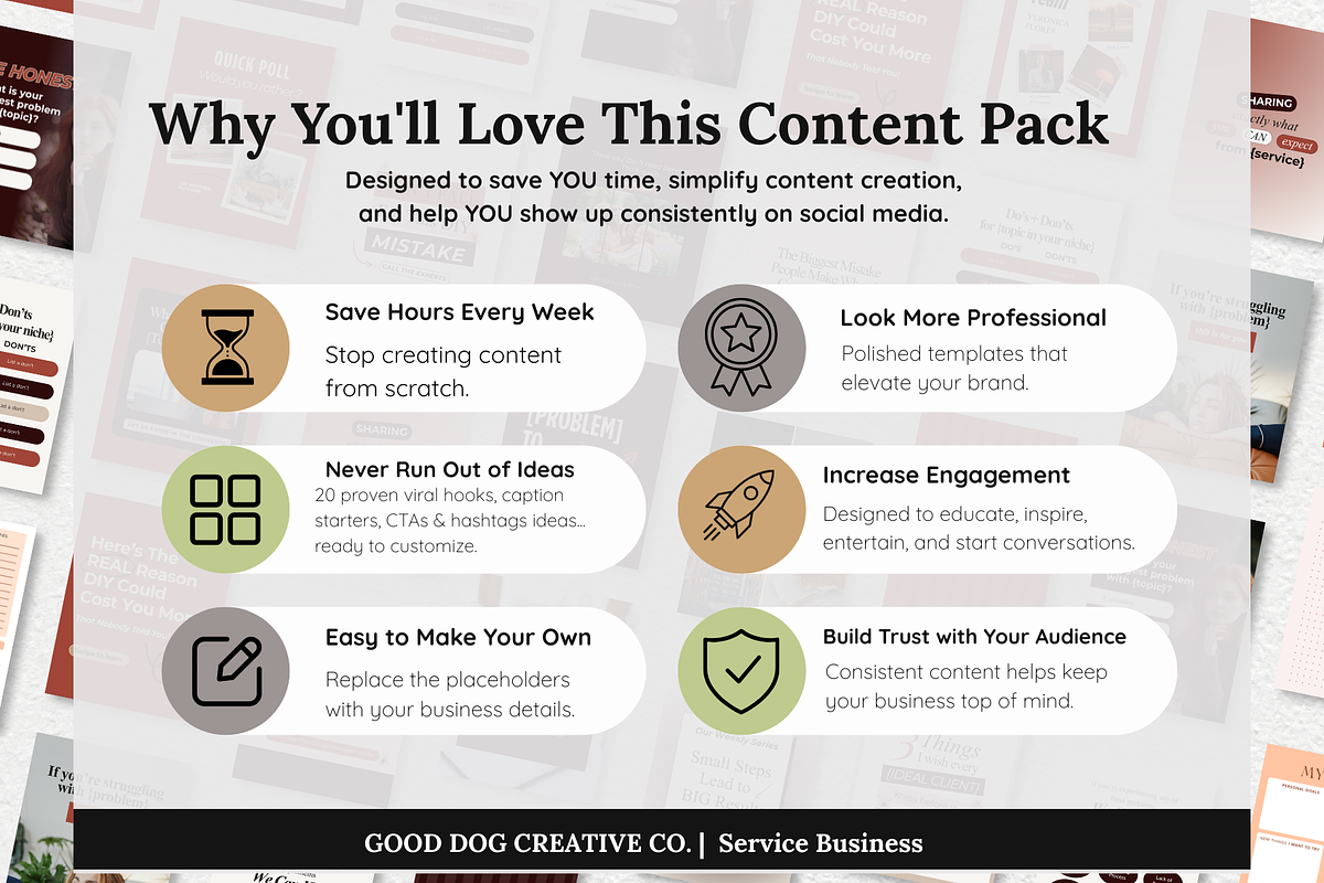 Social Media Content Bundle, a Social Media Template by gooddogcreativeco (Photo 5 of 12)