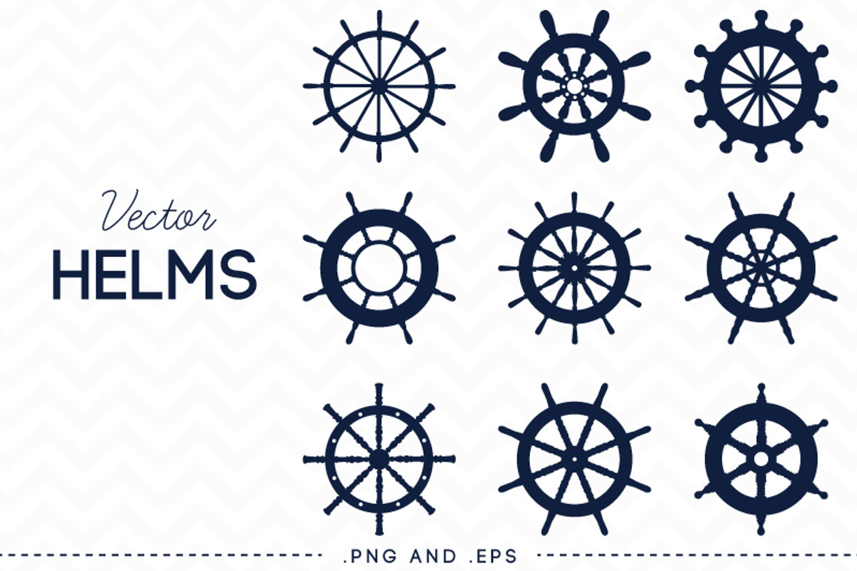 Nautical Steering Wheel Helm Vector, an Illustration by AzmariDigitals