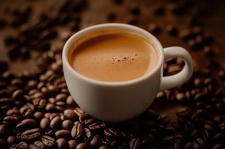 Freshly brewed coffee surrounded by, a Photo by Iftikhar Alam