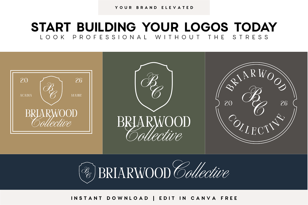 Luxury Canva Logo Kit | Old Money, a Branding & Logo Template by BrandhavenStudio (Photo 9 of 9)