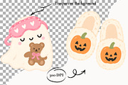 Halloween Sleepover Clipart Preppy, a Seasonal Illustration by SugarCloudStudioArt (Thumbnail 2 of 6)