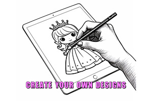 50 Princess Procreate Stamps Brushes