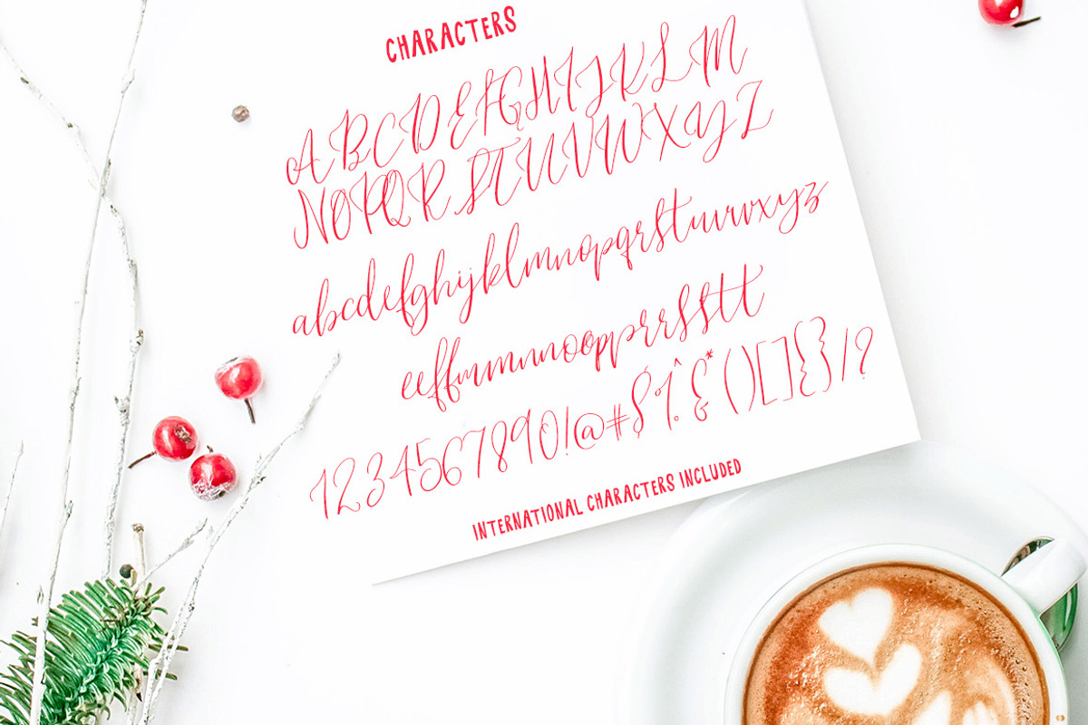 Holiday Coffee Script Font preview 5