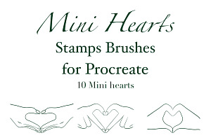 Mini Hearts Stamps Brushes