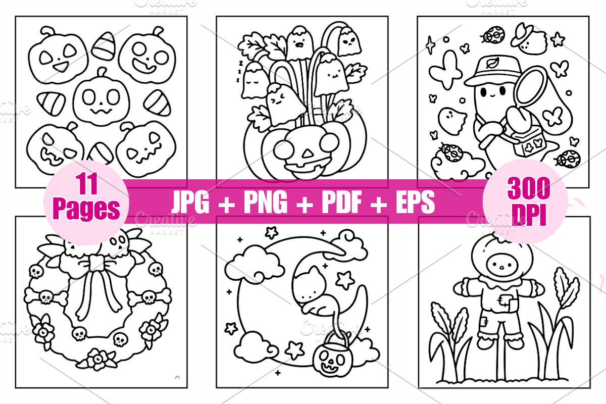 Halloween Vibes Coloring Book, a Seasonal Illustration by Coco Bloom (Photo 2 of 4)