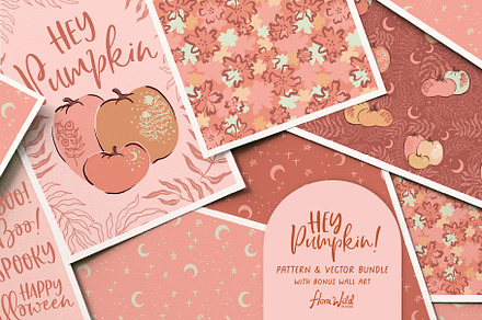Boho Halloween Patterns and Vectors