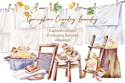 Spring Rustic Laundry Aesthetic, an Object Illustration by Shabbypie (Thumbnail 1 of 5)