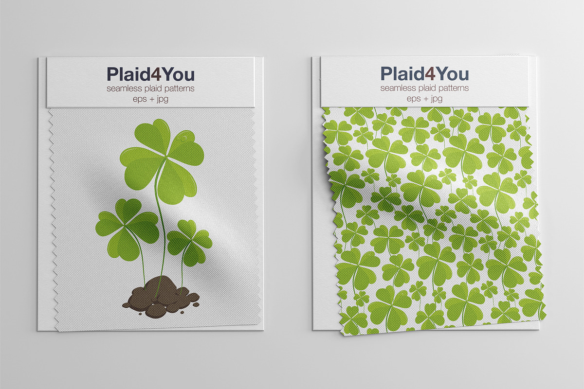 Clover Pattern & Vector Illustration, a Pattern Graphic by Plaid4You (Photo 3 of 6)