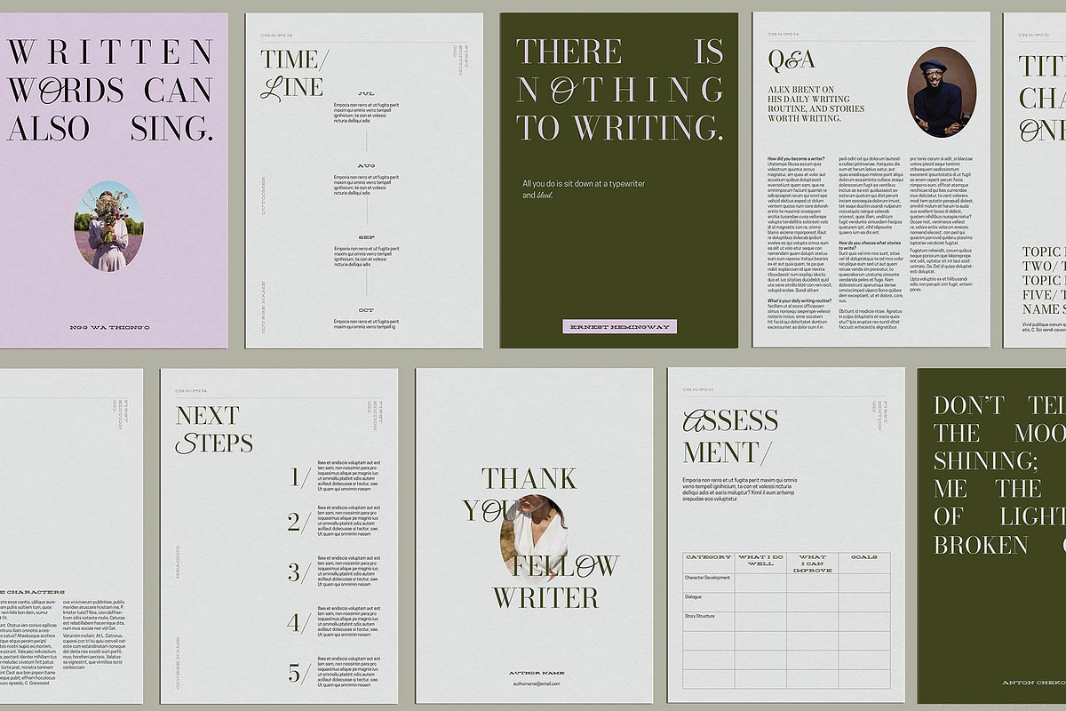 AZUREA minimalist ebook/workbook, a Print Template by Slate Studio (Photo 1 of 5)