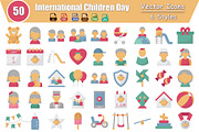 International Children Day Icons, an Outline Icon by Vector Portal (Thumbnail 1 of 5)