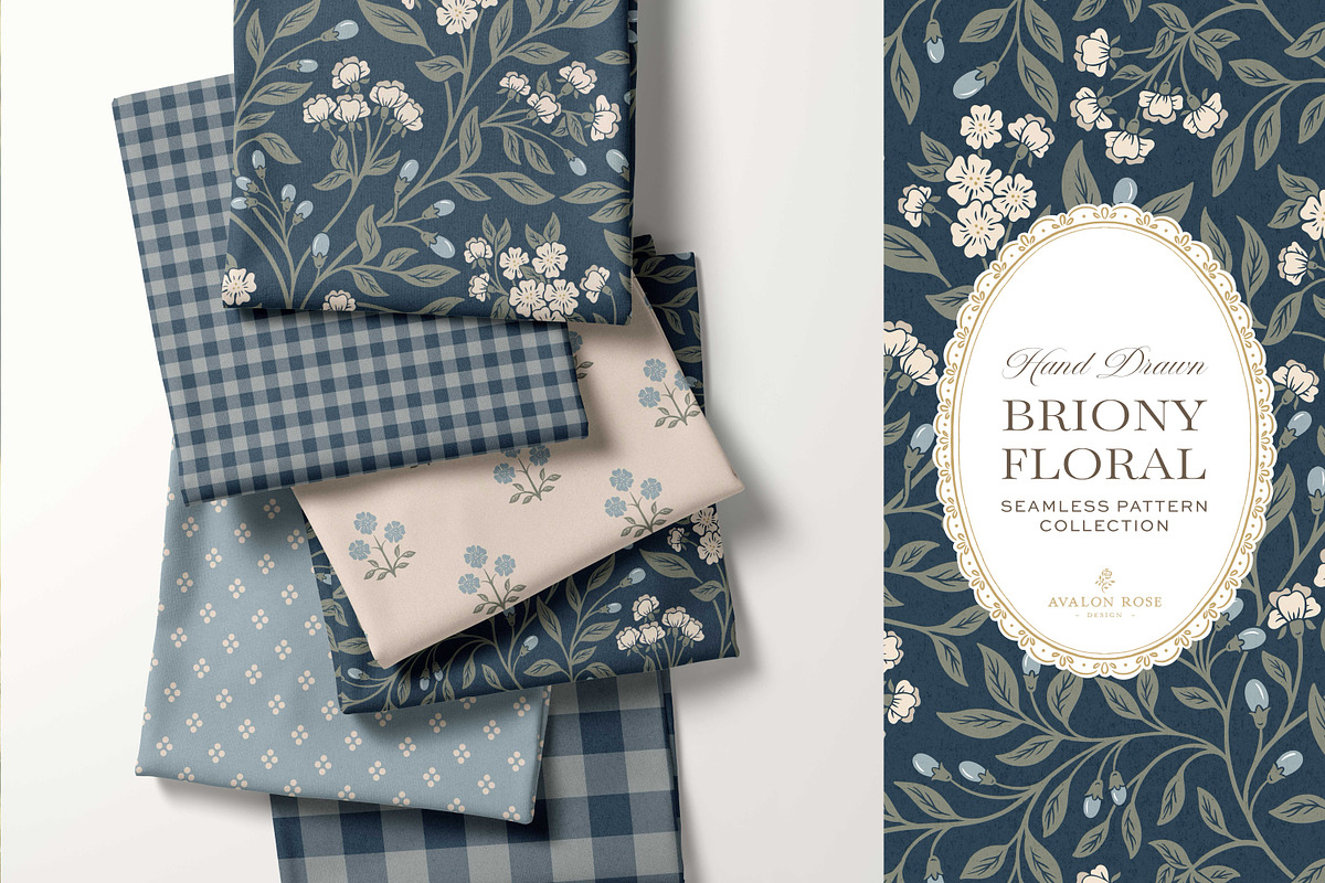 Farmhouse Navy Floral Patterns, a Pattern Graphic by Eclectic Anthology (Photo 11 of 12)