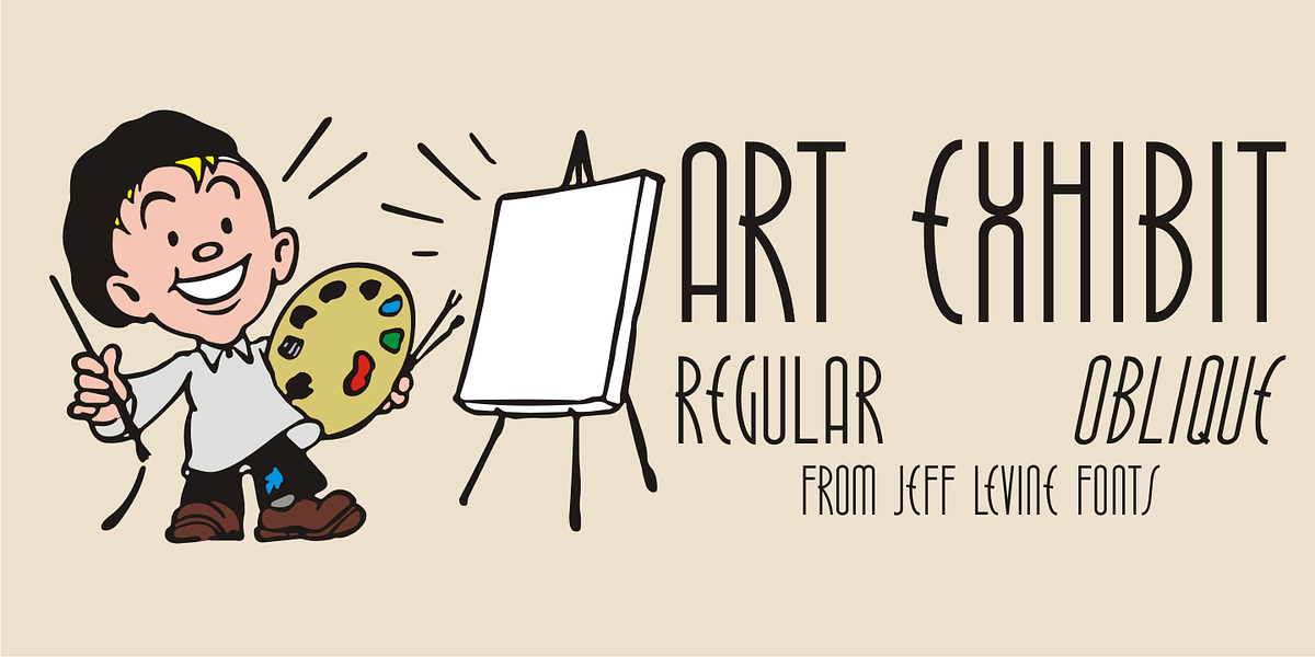 Art Exhibit JNL, a Font by Jeff Levine Fonts
