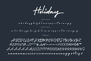 Holiday - Script Handwritten Font, a Script Font by alphArtype (Thumbnail 11 of 13)