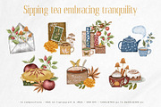 Cozy October Pattern clipart set, a Seasonal Illustration by Yelloo Fish (Thumbnail 8 of 15)