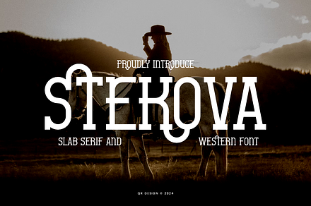 Stekova - Slab Serif Font, a Slab Serif Font by QR Design Studio