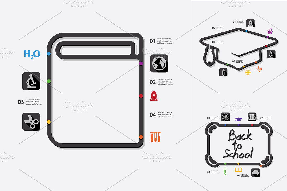 9 education infographic, an Outline Icon by Palau