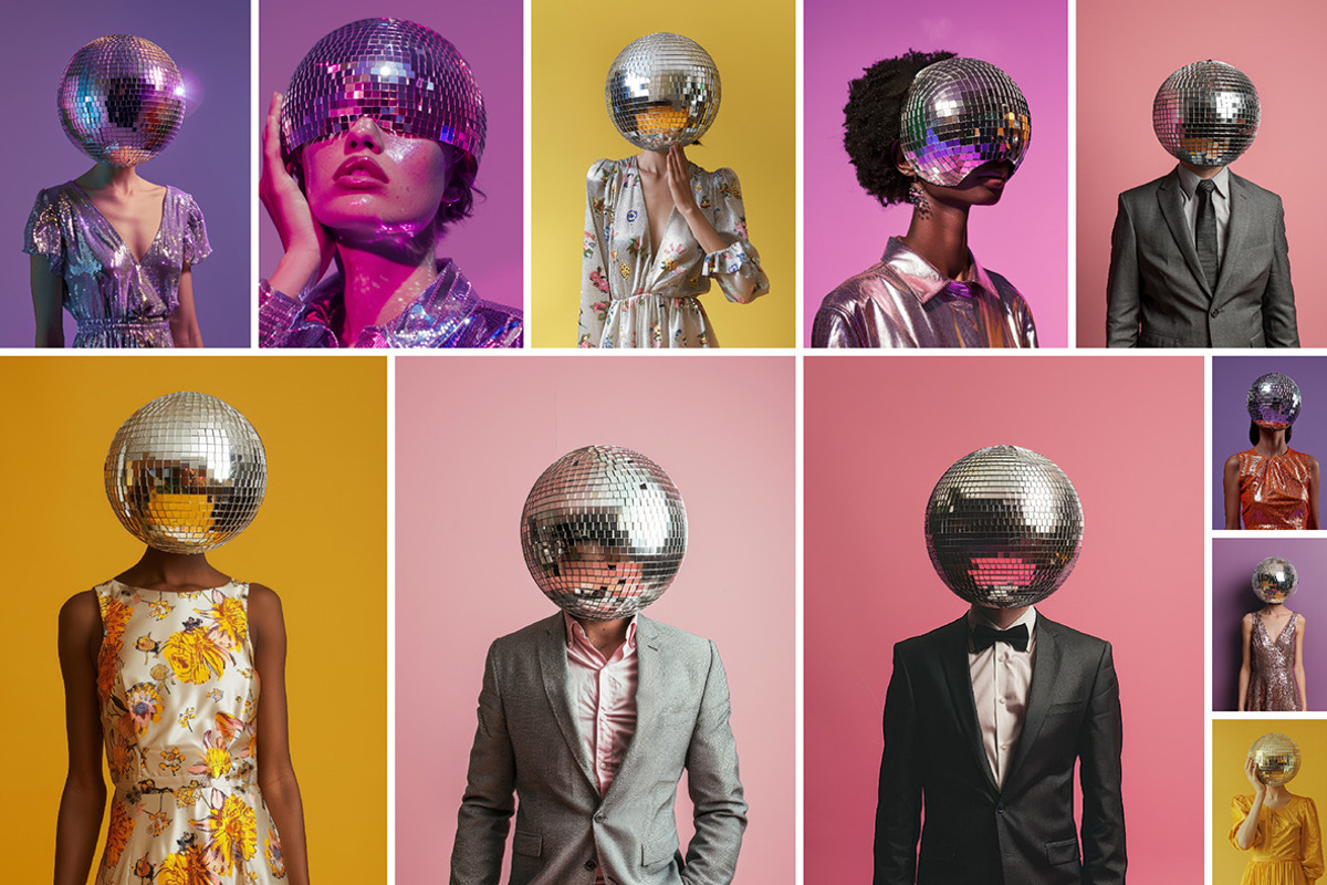 41 Disco ball heads, a Person Photo by Handmadefont (Photo 6 of 9)