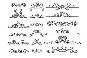 Swirl decorative dividers. Vintage, an Illustration by Vectorbuum