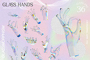 3D Glass Hands. Retro vibe, an Object Graphic by Polli Deeva (Thumbnail 3 of 12)
