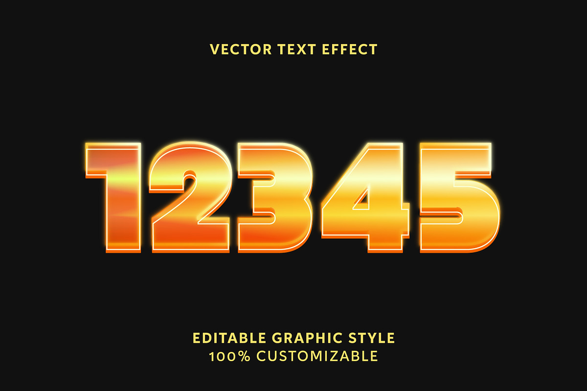 Shiny Metallic Gold Text Effect preview 2