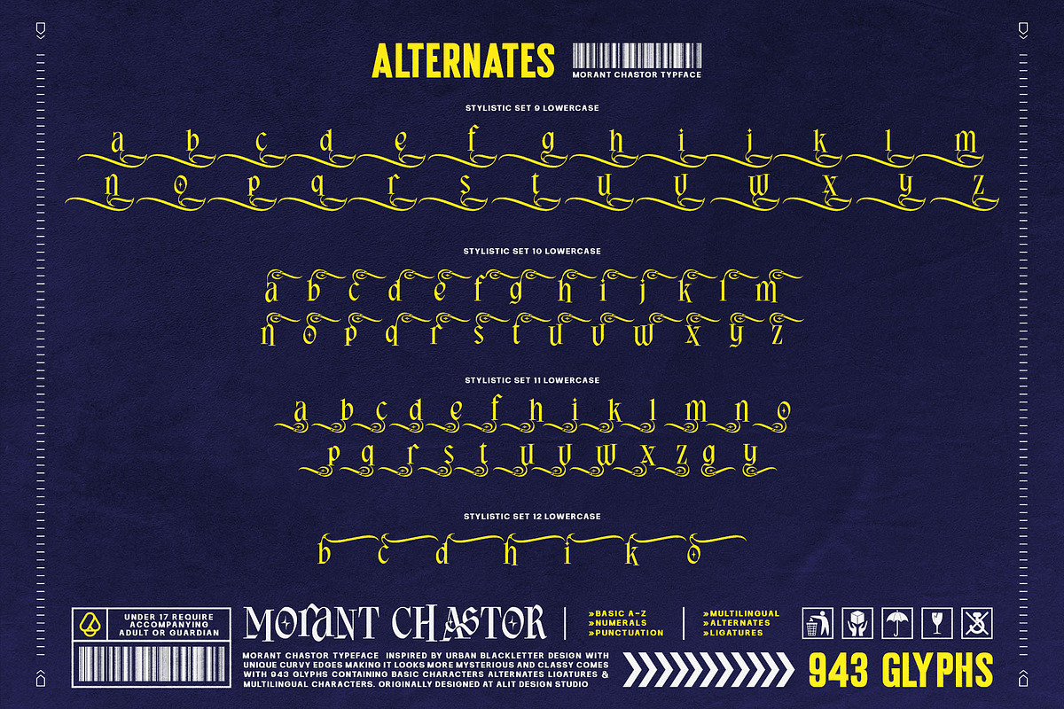 Morant Chastor Typeface, a Blackletter Font by alit design (Photo 14 of 17)