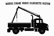 Crane Truck Vector Silhouette PNG, a Transportation Illustration by Gfx Expert Team (Thumbnail 3 of 3)