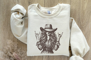 Cowgirl PNG, Sublimation Design