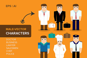 MALE-VECTORS CHARACTERS  EPS | CS4+