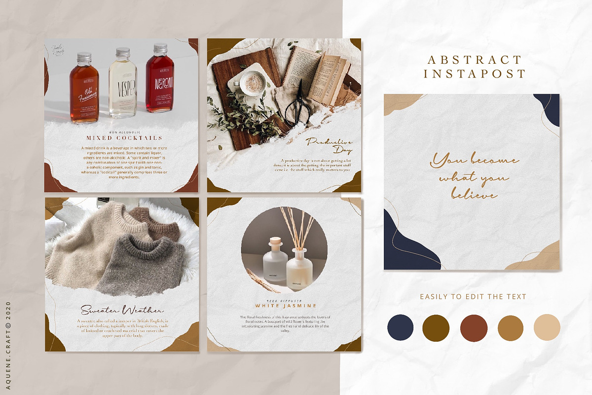 Abstract Earth Tone Instalove, a Social Media Template by aquene (Photo 6 of 10)