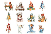 Daily Routine Winter Girl, an Illustration by Design Market (Thumbnail 2 of 3)