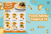 Pasta Menu Design Template | Creative Market