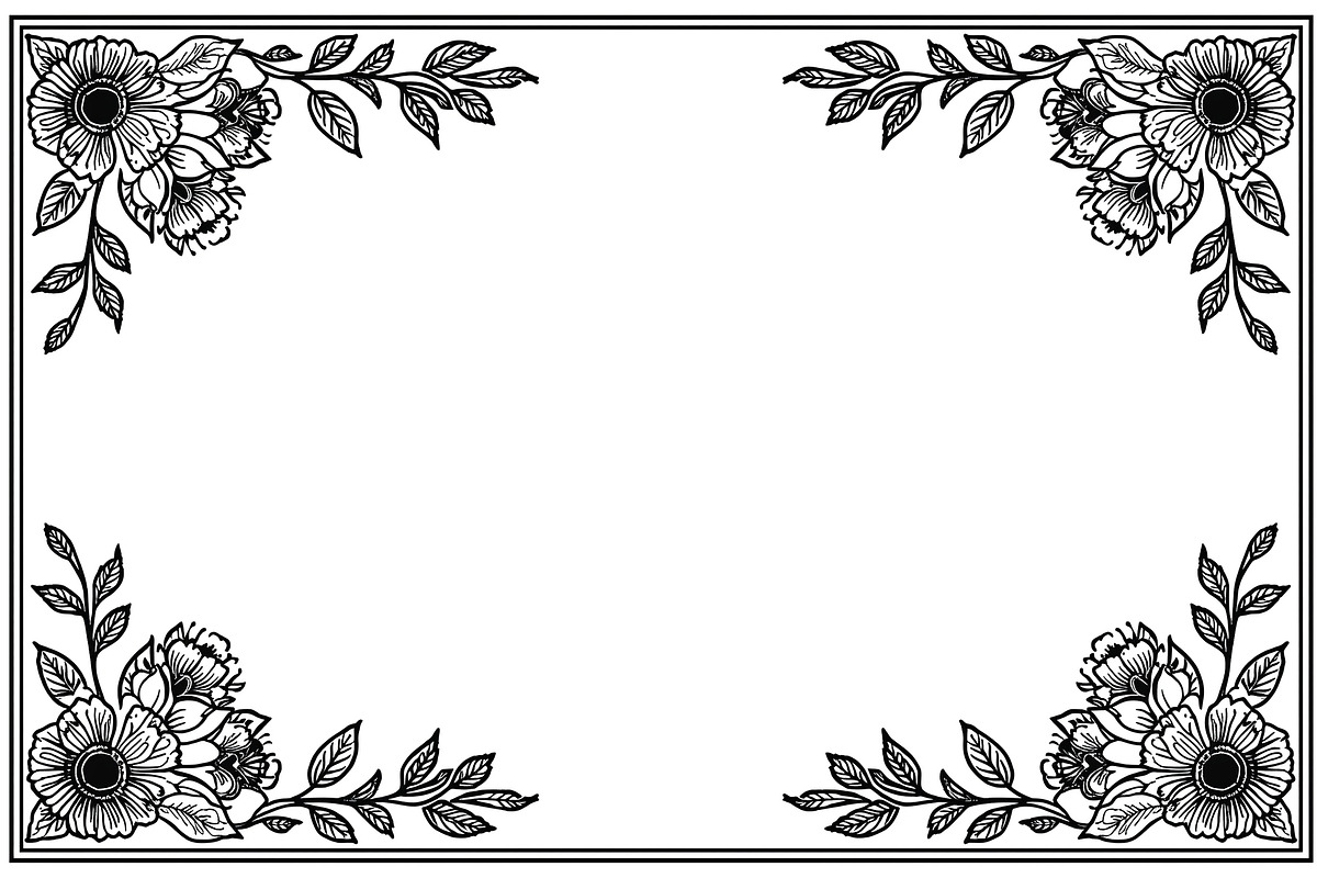 Ornate Floral Vector Frames, an Illustration by musafir_fashion (Photo 4 of 9)