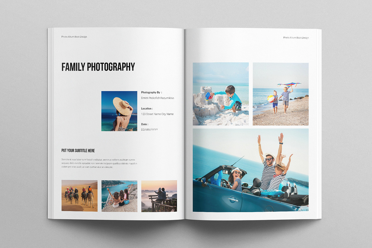 Photo Album Book Template, a Brochure Template by E-Type (Photo 6 of 7)