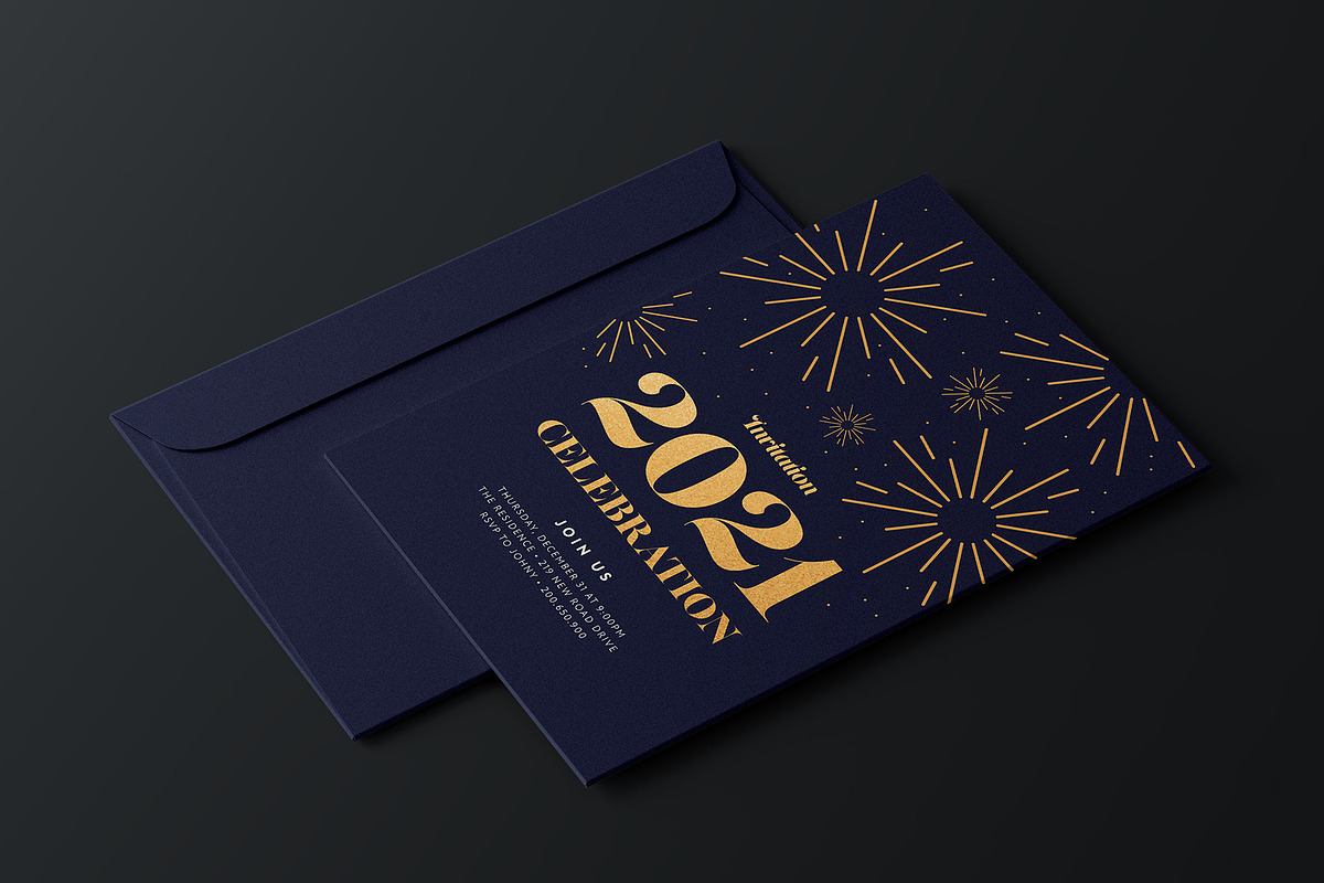 2021 New Year Party Chic Invitation, a Poster Template by Bordo (Photo 1 of 2)