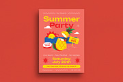 Red and Yellow Summer Party Flyer, a Flyer Template by VectorVactory (Thumbnail 1 of 3)