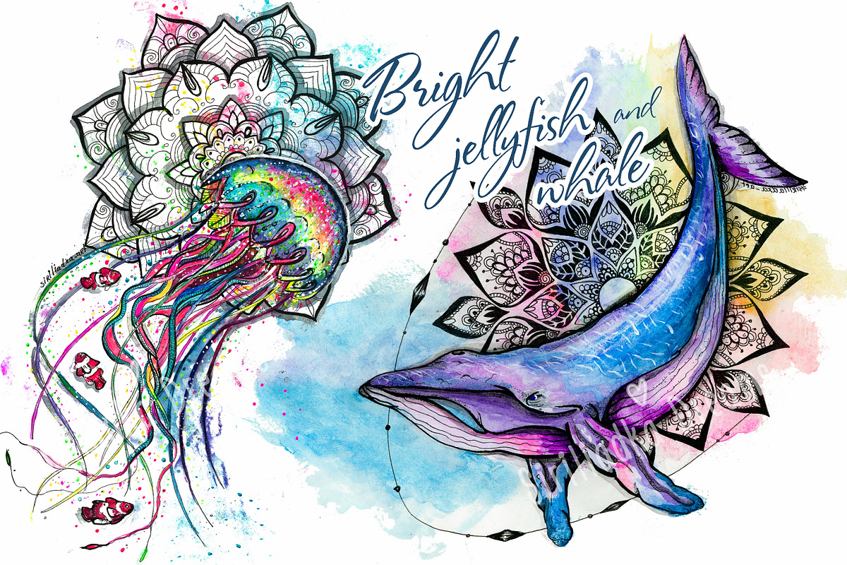 Set of bright watercolor animals, an Animal Illustration by Siriliadka Dreams (Photo 5 of 11)