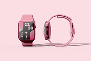 Two Smart watch Mockup, a Wearable Device Mockup by Xtrahive (Thumbnail 2 of 2)