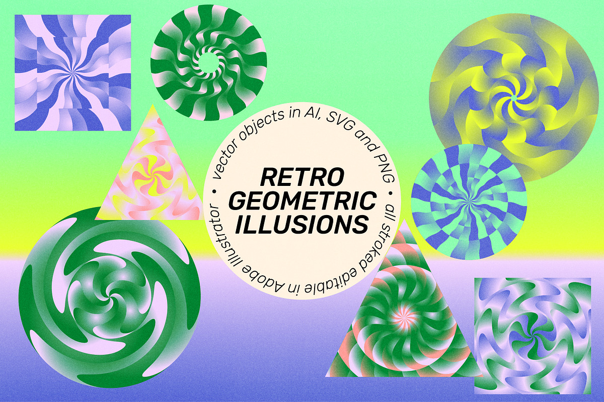 SuperSpectiva Retro Geo Clipart, an Object Graphic by angelainthefields (Photo 12 of 17)