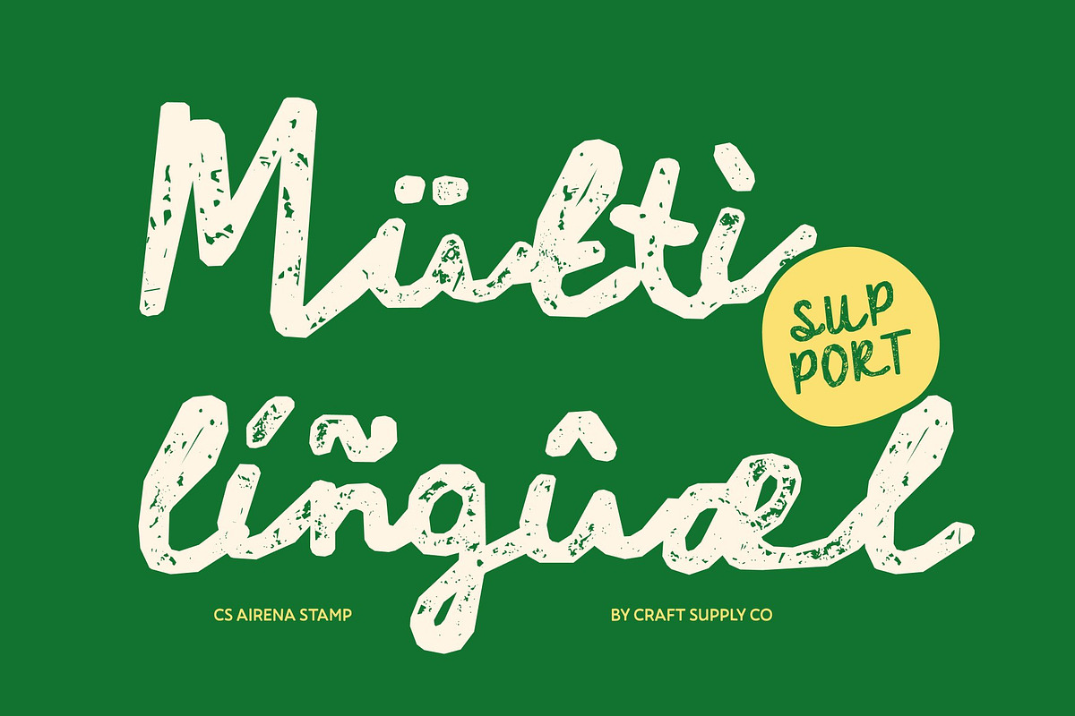 CS Airena Stamp, a Script Font by Craft Supply Co. (Photo 7 of 8)
