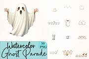 Ghost Parade Clipart, an Illustration by CrexoraLab (Thumbnail 1 of 5)